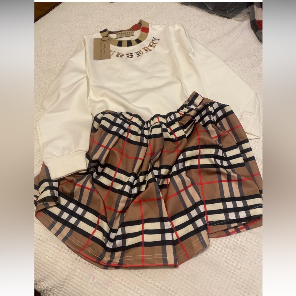 Designer inspired girls skirt set